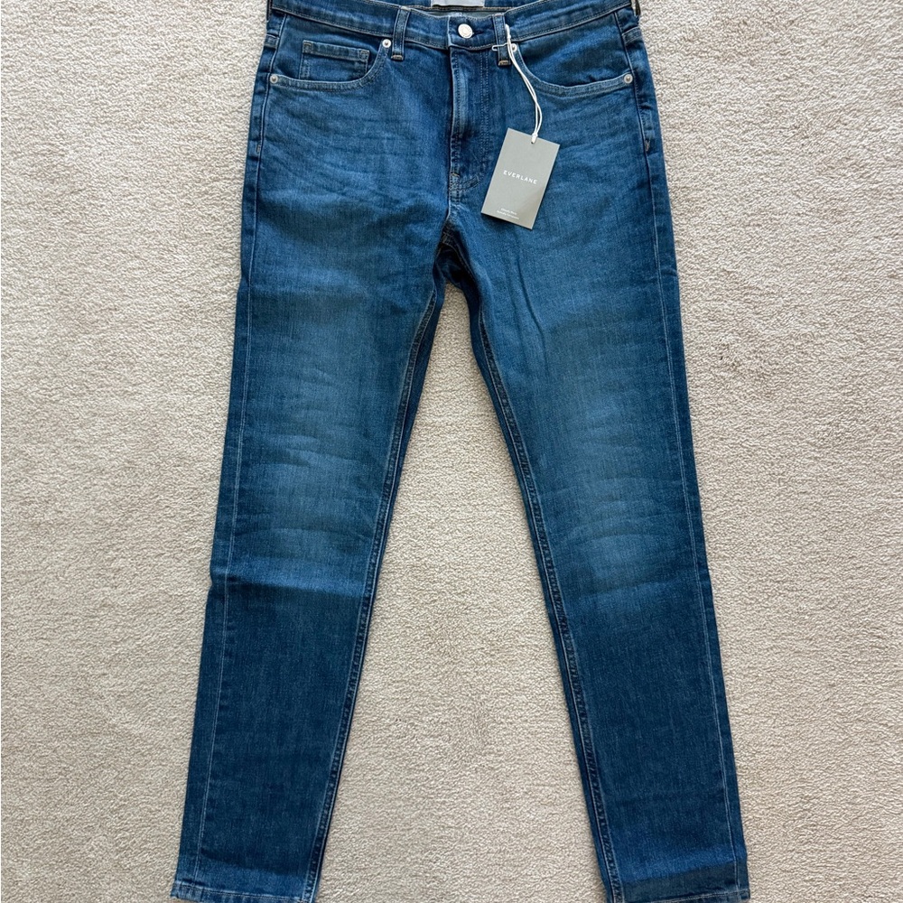 Everlane Men's Slim Jeans in Dark Blue Wash
